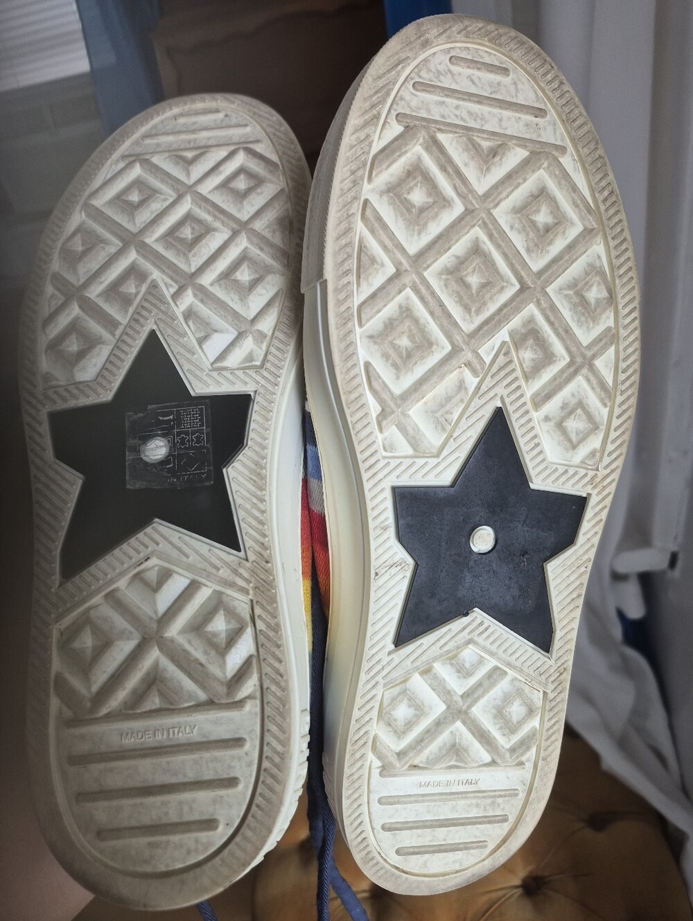 Christian Dior Walk'n'Dior Rainbow Striped Canvas Sneakers 38 US 7.5 - Picture 9 of 9